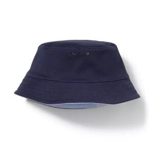 Janie and Jack Bucket Hat Boys 2T -3T Navy Blue Reversible Summer Beach